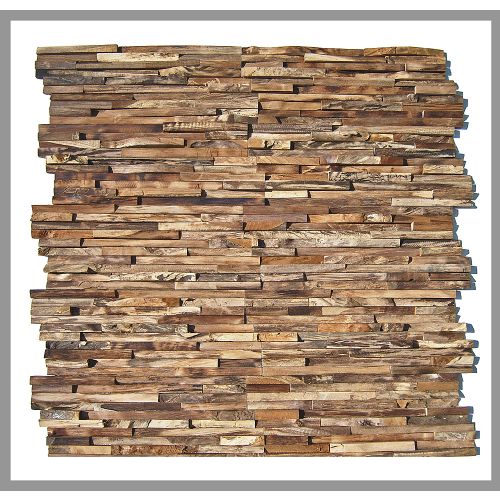 1 qm Wandverkleidung Holz - HO-006 - Krakatau Teakholz Wandverblender Paneele Wand