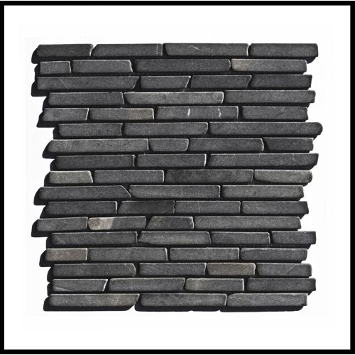 1 qm Mosaik Grau - ST-431 - Naturstein Fliesen Wandverkleidung 