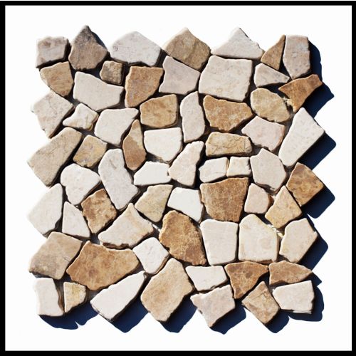 1 qm - M-022 - Mosaik - Fliesen - Bruchstein-Mosaik - Marmor-Mosaik
