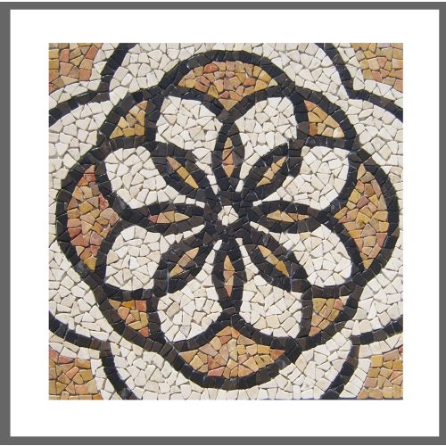 RO-002 - Marmor Rosone - Mosaik-Fliesen - Wand-Design - Boden-Design - Naturstein-Mosaik