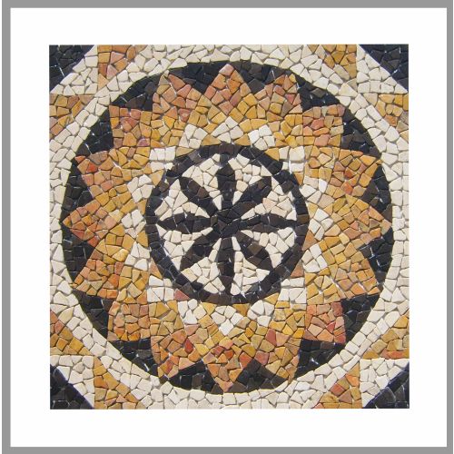 RO-004 - Marmor Rosone - Mosaik-Fliesen - Wand-Design - Boden-Design - Naturstein-Mosaik