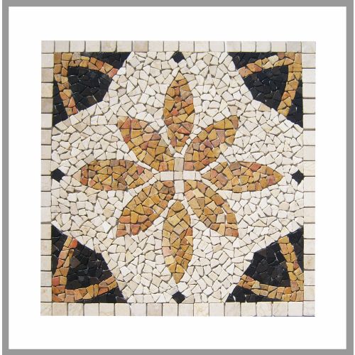 RO-005 - Marmor Rosone - Mosaik-Fliesen - Wand-Design - Boden-Design - Naturstein-Mosaik