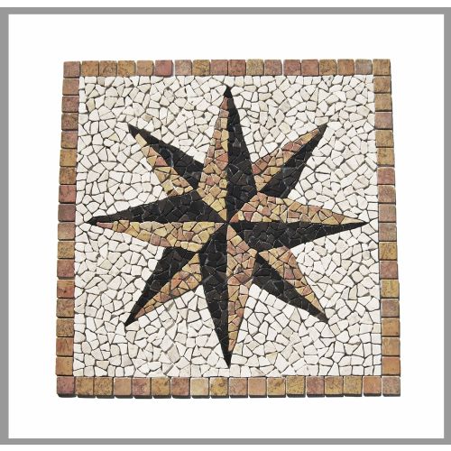 RO-006 - Marmor Mosaik Rosone - Mosaikfliesen - Wand-Design - Boden-Design - Naturstein