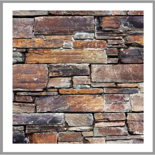 1 Muster - W-006 - Schiefer - Wandverblender - Steinwand - Naturstein-Mauer - Naturstein-Wand - Natural Stone Wall Cladding