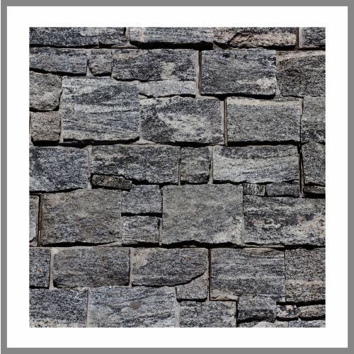 1 Muster - W-015 - Granit - Zermatt - Wanddesign - Steinwand - Wall Design - Naturstein-Wand