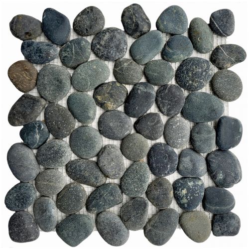 Kiesel Mosaik auf Netz