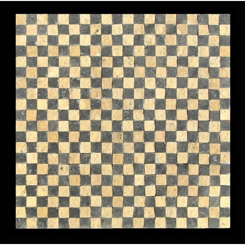 Mosaik Yellow and Black Limestone Badu - 1 Fliese