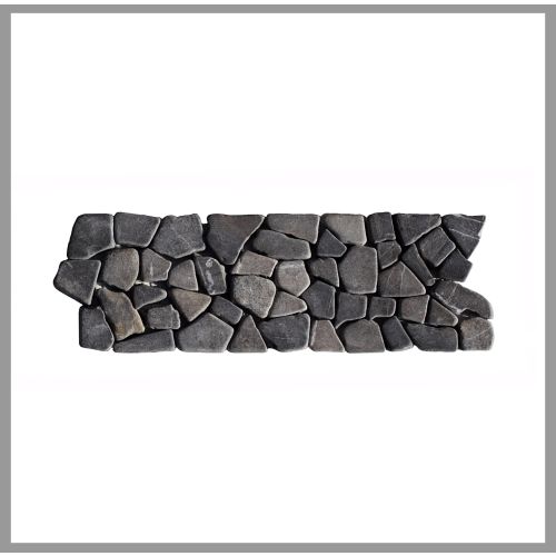 1 Bordüre - BO-331 - Marmor - Mosaik-Fliesen - Grau - Naturstein -