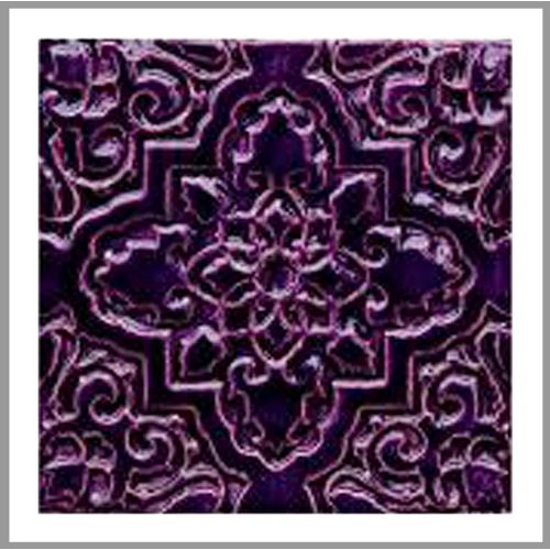 1 Fliese - Wand-Design - Design Fliesen - Lila Orientstern - Wall-Design -