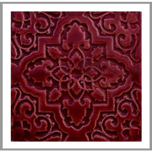 1 Fliese - Wand-Design - Design Fliesen - Rot Orientstern - Wall-Design -
