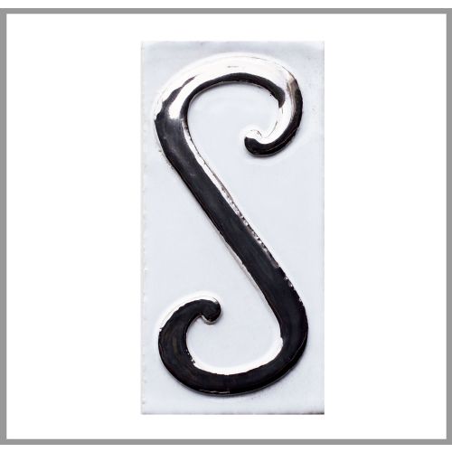 1 Fliese - Wand-Design - Design Fliesen - Weiß Silber 1/2 Harve - Design Tiles