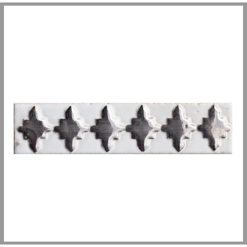 1 Fliese - Wand-Design - Design Fliesen - Weiß Silber Small - Design Tiles