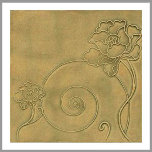 1 Fliese - Wand-Design - Design Fliesen - Bambus Blüten Small - Wall-Design -
