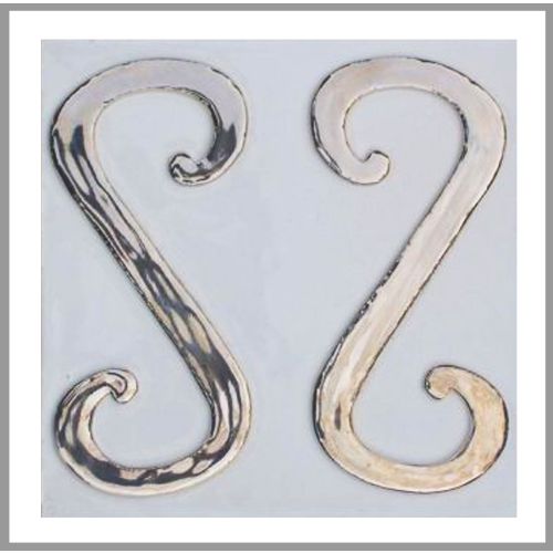 1 Fliese - Wand-Design - Design Fliesen - Weiß Silber Harve - Design Tiles