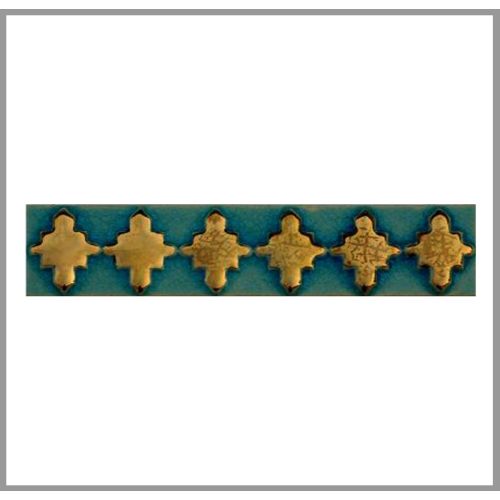 1 Fliese - Wand-Design - Design Fliesen - Seegrün Gold Small - Wall-Design -