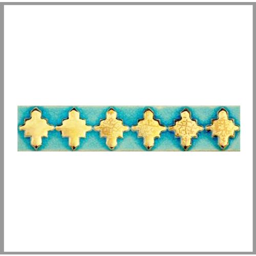 1 Fliese - Wand-Design - Design Fliesen - Türkis Gold Small - Design Tiles