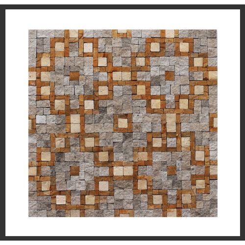 1 Fliese - Wand-Design - Naturstein Fliesen - Mosaik Design - Andalucia 030 - Design-Tiles
