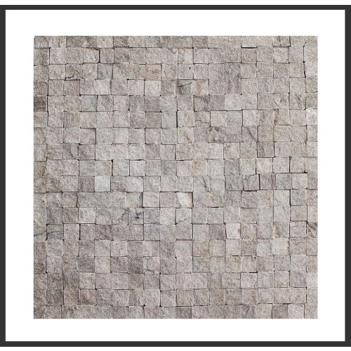 1 Fliese - Naturstein Mosaik - Monochrom 014 - Design Fliesen - Wand-Design - Marmormosaik