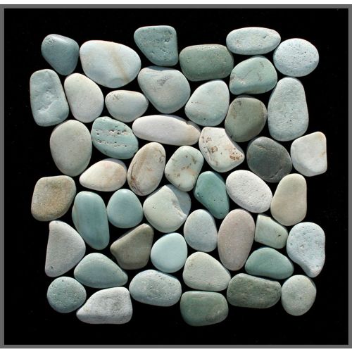1 qm - SL-T118 - Green Flores - Kieselstein - Mosaik - Fliesen - Naturstein - Bodenbelag -