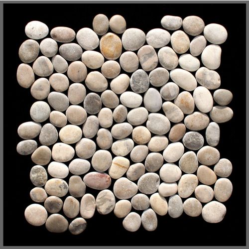 1 qm - SL-T122 - Indian Pearls - Kieselstein - Mosaik - Fliesen - Naturstein - Bodenbelag -