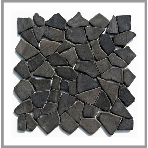 1 Mosaikfliese Naturstein Marmor Grau - M-001 - 