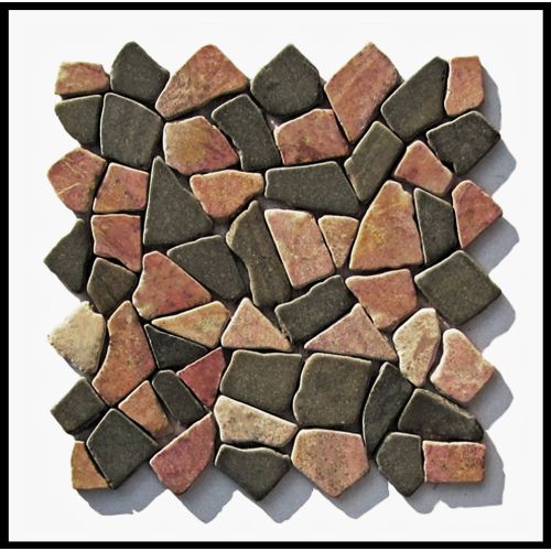 1 qm - M-007 - Mosaik - Naturstein - Fliesen - Marmor - Bruchsteinmosaik - Marmormosaik