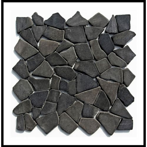 1 qm Mosaik Grau - M-001 - Fliesen Bruchsteinmosaik Marmormosaik