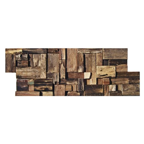 HO-005 - Salak - Wanddesign - Holz Verblender - Holzverkleidung - 3D Teak-Holz Mosaik -