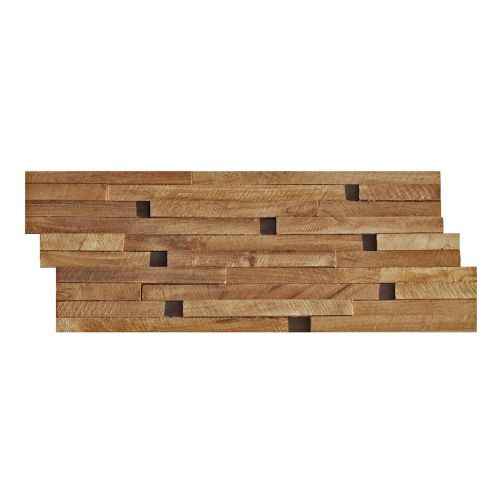 HO-007 - Batur - Wanddesign - Holz Verblender Wandverblender - Teakholz - Holz Mosaik