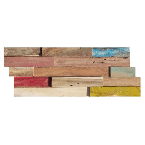 HO-009 - Semeru - Wand-Design - Holz Verblender - Wandverkleidung - Teakholz Mosaik