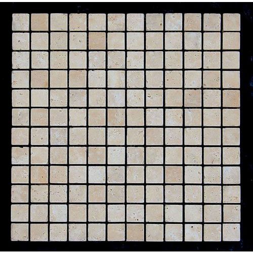 1 qm - LS-4103202 - Travertin - Mosaikfliesen - Natursteinmosaik - Wandfliesen - Bodenfliesen
