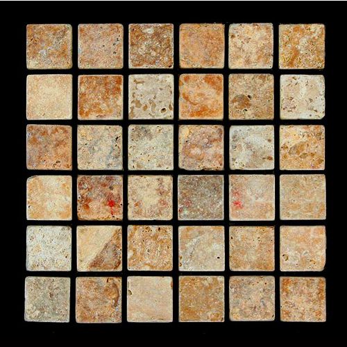 1 qm - LS-4203202 - Travertin - Mosaikfliesen - Natursteinmosaik - Wandfliesen - Bodenfliesen