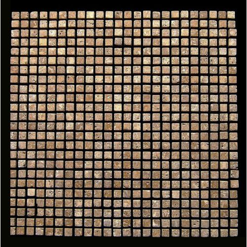 1 qm - LS-TM-07-003 - Travertin - Mosaikfliesen - Natursteinmosaik - Wandfliesen - Bodenfliesen