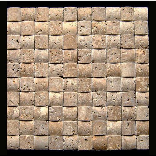 1 qm - LS-TMRM-08-003 - Travertin - Mosaikfliesen - Natursteinmosaik - Wandfliesen - Wand-Verblender