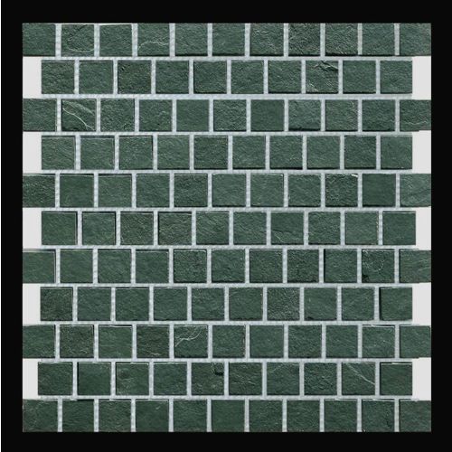1 Fliese - MI-MO014AR04 - Schiefer - Mosaik - Fliesen - Naturstein - Wandfliesen - Bodenfliesen
