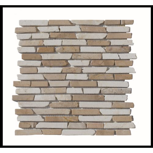 1 qm - ST-444 - Mosaik - Naturstein - Wand-Verkleidung - Wandverblender - Antik-Marmor