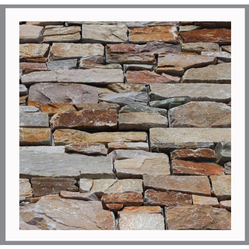 1 Muster - W-001 - Quarzit - Wandverblender - Steinwand - Naturstein-Mauer - Naturstein-Wand