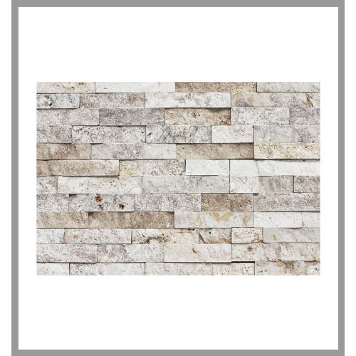 1 qm - W-012 - Wall Stone - Travertin - Cream - Wand-Verblender - Wandverkleidung - Naturstein - Wand-Design