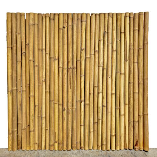 Bambus Rollzaun 180x180 cm aus Moso Bambus – B-018 - Natur Sichtschutz mit 3-fach verzinktem Draht