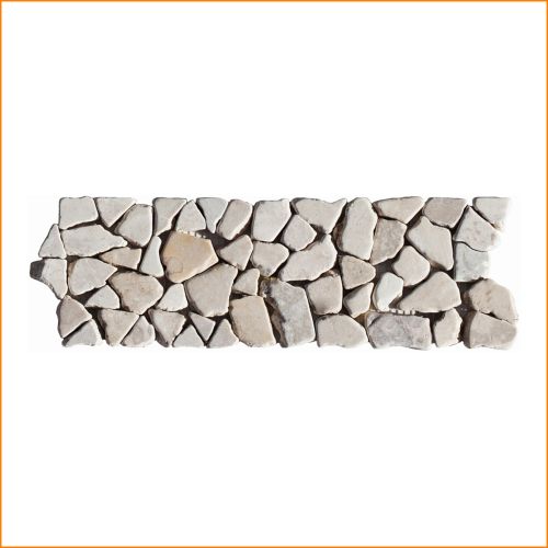 1 Bordüre - BO-333 - Marmor - Mosaik-Fliesen - Weiß - Naturstein -