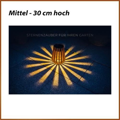 Teakholz Laterne 30 cm aus recyceltem Teak