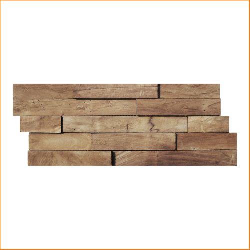 HO-002 - Lewotolo - Wanddesign - Wand-Verblender - Wandverkleidung - Teakholz - Holz Mosaik