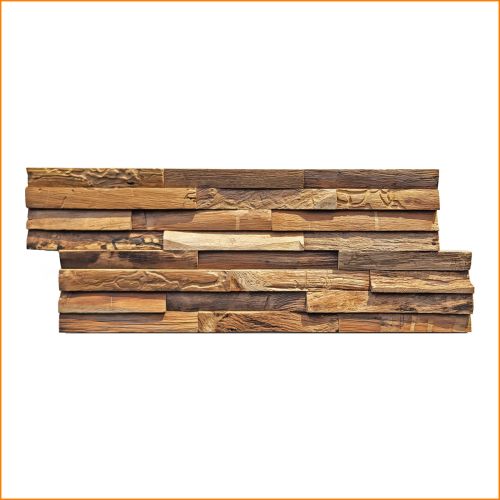 Teak Paneele Wand - HO-006 - Krakatau Echtholz Wandverkleidung Wall Wood Panels 