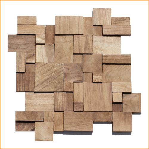 HO-011 - Kelut - Wand-Design - Holz Verblender - Wandverkleidung - Holz Mosaik
