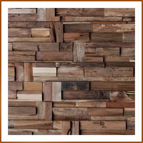 1 qm - HO-014 - Sinabung - Teak Holz - Wandverblender - Holz-Design - Holzverkleidung - Wandverkleidung -