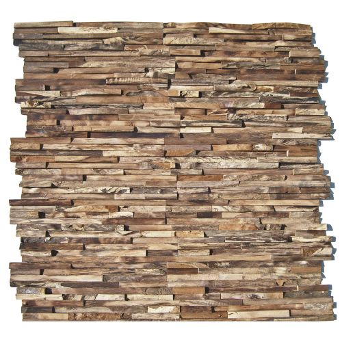 Teak Paneele Wand - HO-006 - Krakatau Echtholz Wandverkleidung Wall Wood Panels 