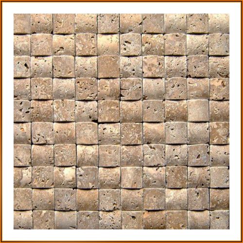 1 qm - LS-TMRM-08-003 - Travertin - Mosaikfliesen - Natursteinmosaik - Wandfliesen - Wand-Verblender