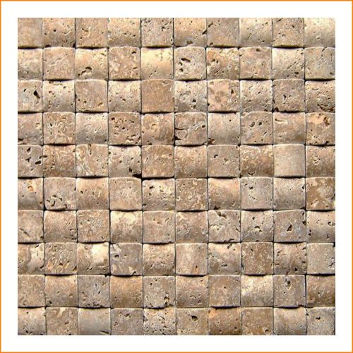 1 Fliese - LS-TMRM-08-003 - Travertin - Mosaik - Fliesen - Naturstein - Wand-Design - Wand-Verkleidung
