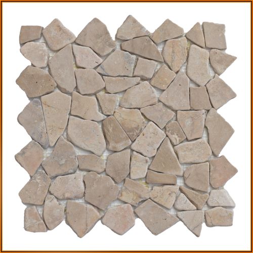 Mokka Marmor-Mosaikfliese, 30×30 cm – robustes Natursteinmosaik in Bruchoptik, ideal für Bad, Dusche und Küche.