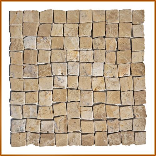 1 qm Mosaik Mokka - M-031 - Fliesen 3 x 3 Marmormosaik gebrochen